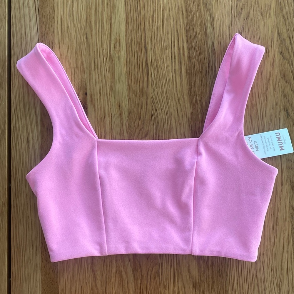 Ansley Show me your mumu pink crop top